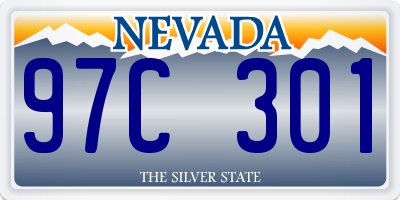 NV license plate 97C301