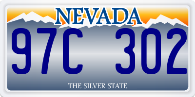 NV license plate 97C302