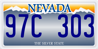 NV license plate 97C303