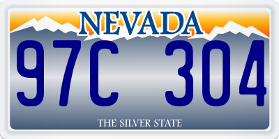 NV license plate 97C304
