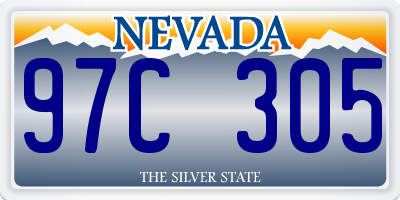 NV license plate 97C305