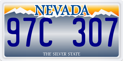 NV license plate 97C307