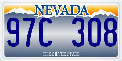 NV license plate 97C308
