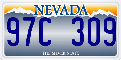 NV license plate 97C309