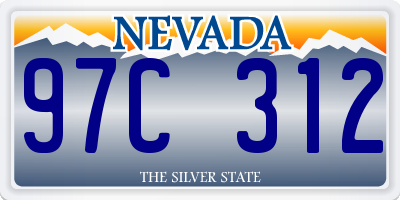 NV license plate 97C312
