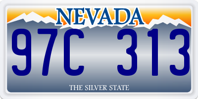 NV license plate 97C313