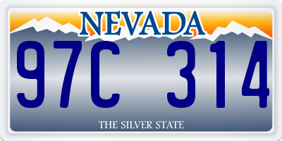 NV license plate 97C314