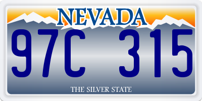 NV license plate 97C315