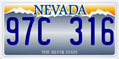 NV license plate 97C316