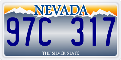NV license plate 97C317