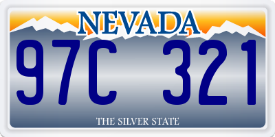 NV license plate 97C321