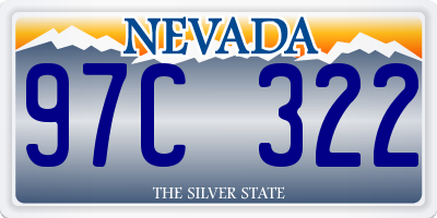 NV license plate 97C322