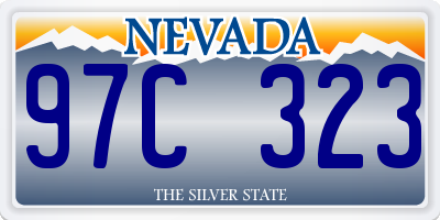 NV license plate 97C323