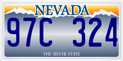 NV license plate 97C324