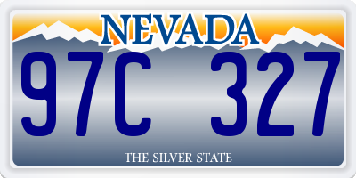 NV license plate 97C327