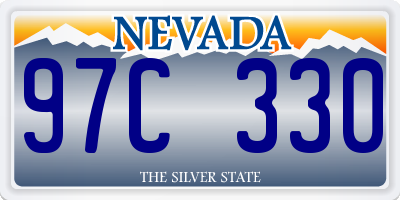 NV license plate 97C330