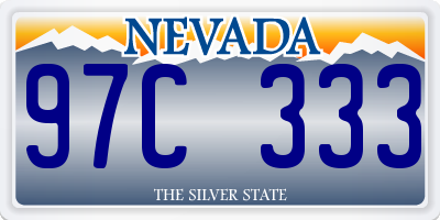 NV license plate 97C333
