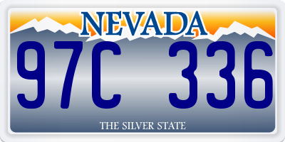 NV license plate 97C336