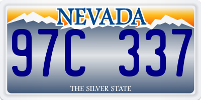 NV license plate 97C337