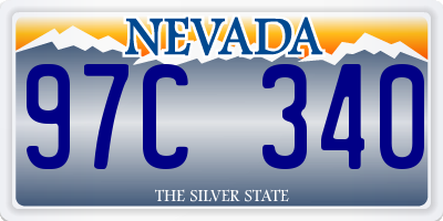 NV license plate 97C340