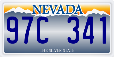 NV license plate 97C341