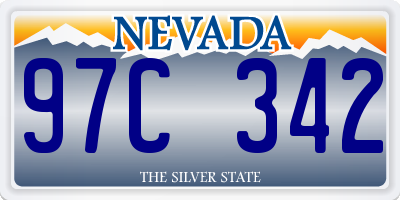 NV license plate 97C342