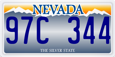NV license plate 97C344