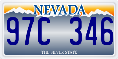 NV license plate 97C346