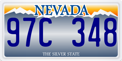 NV license plate 97C348