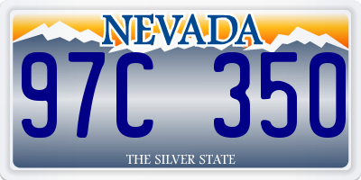 NV license plate 97C350