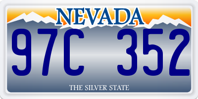 NV license plate 97C352