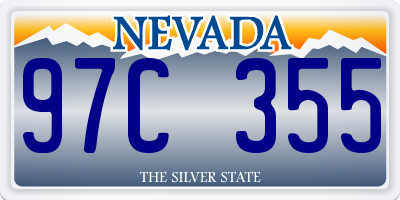 NV license plate 97C355