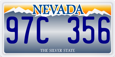 NV license plate 97C356