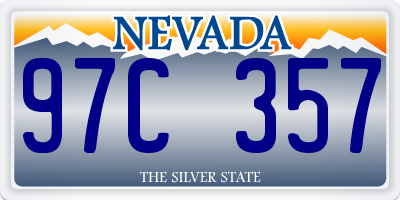 NV license plate 97C357