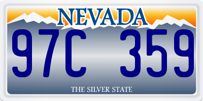 NV license plate 97C359