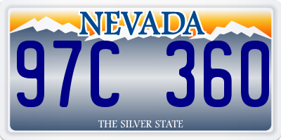 NV license plate 97C360