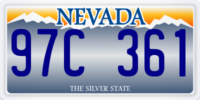 NV license plate 97C361