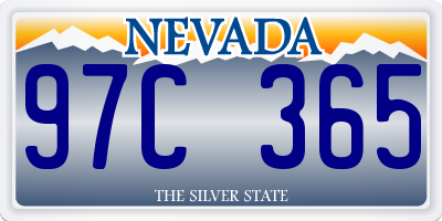 NV license plate 97C365