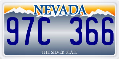 NV license plate 97C366