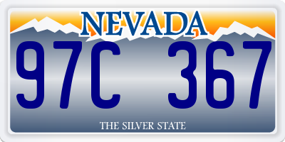 NV license plate 97C367