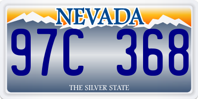 NV license plate 97C368