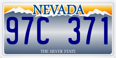 NV license plate 97C371