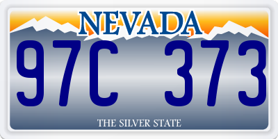 NV license plate 97C373