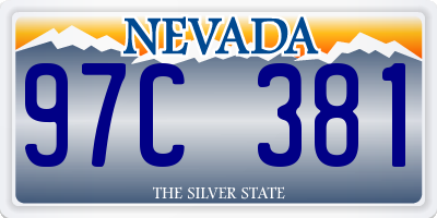 NV license plate 97C381