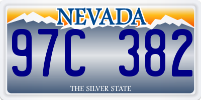 NV license plate 97C382