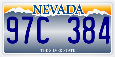 NV license plate 97C384