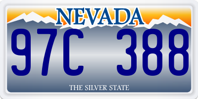 NV license plate 97C388