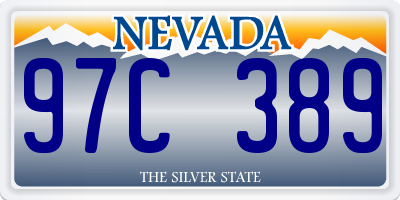 NV license plate 97C389