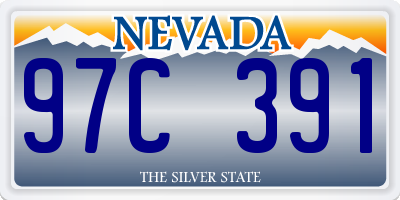 NV license plate 97C391