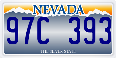 NV license plate 97C393